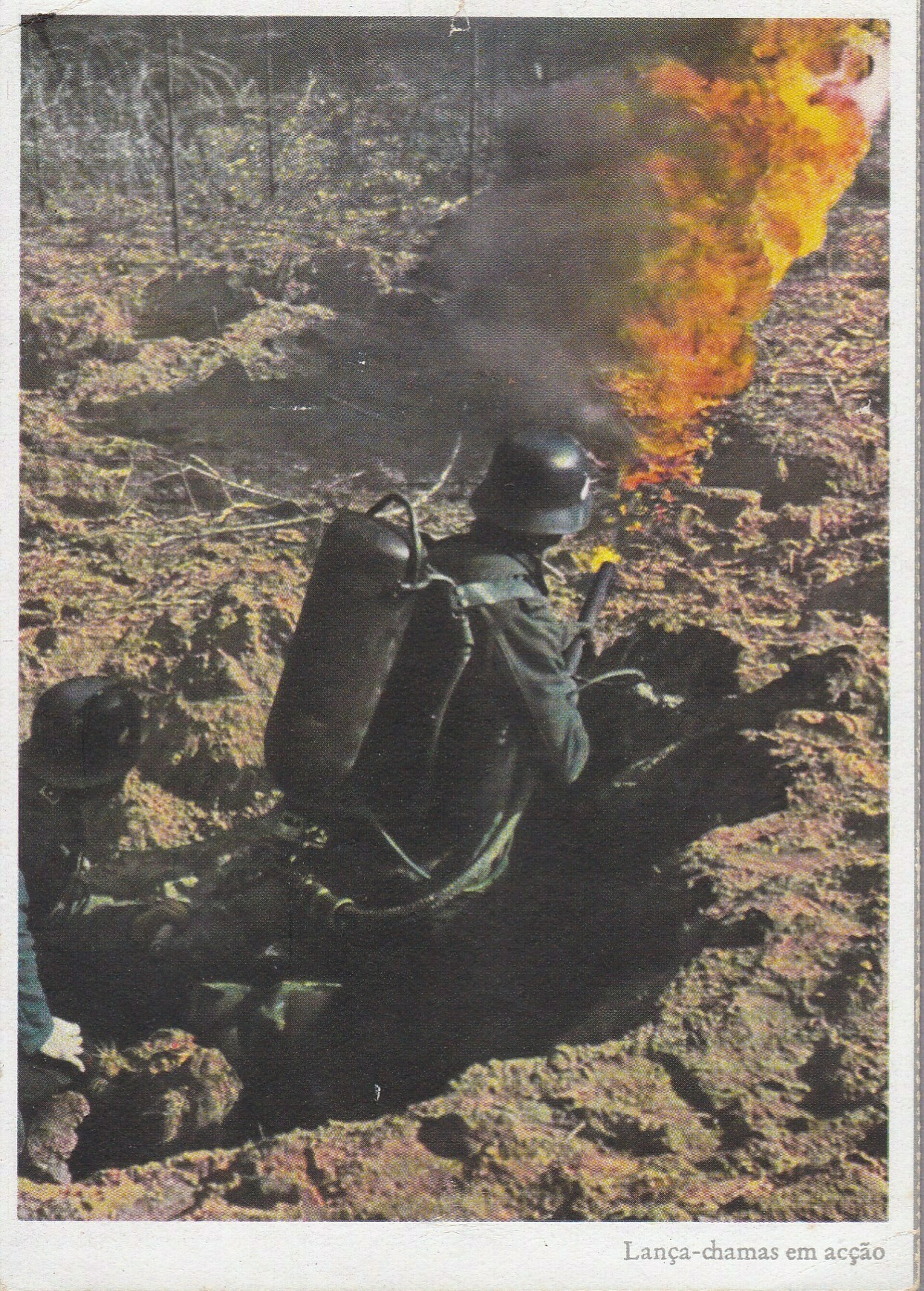 Postcard of German Flamethrower in Spain