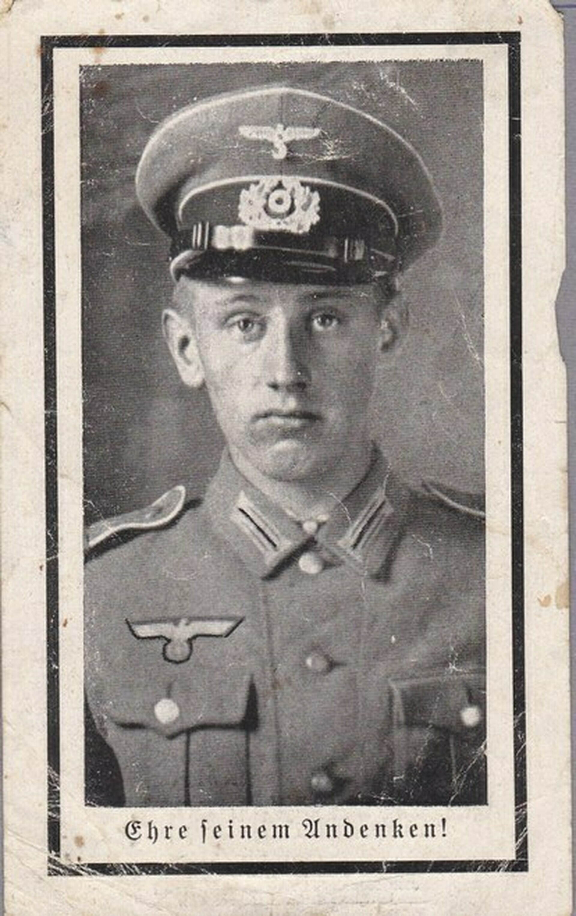 Death card to GBJ Anton Pfeffer KIA 1942 | hobbymilitaria.com