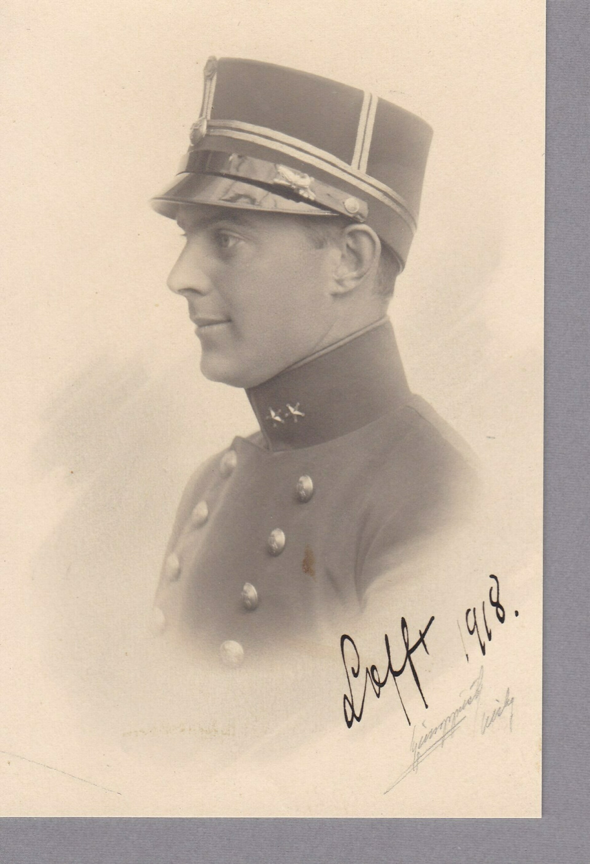 Portrait Photo of Swedish Lieutenant 1918