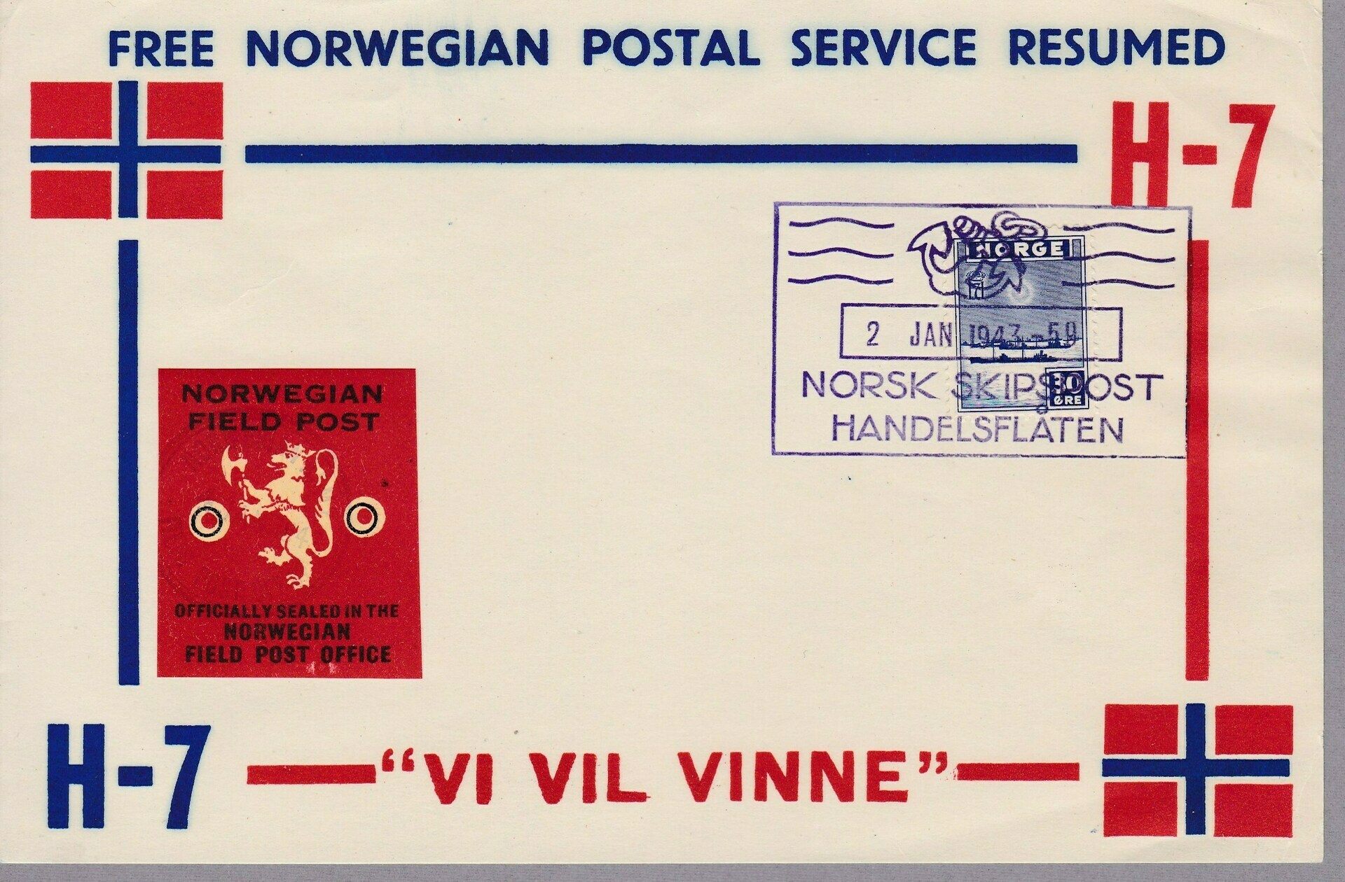 Norway Field Post Letter Cover 1943