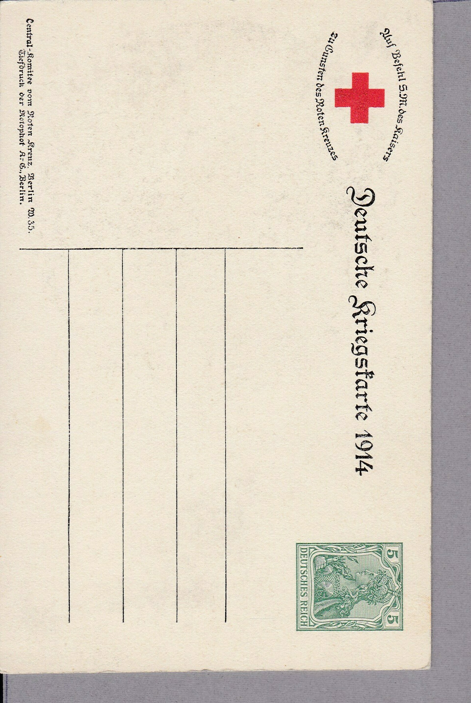 Kaiser Wilhelm Red Cross Postcard