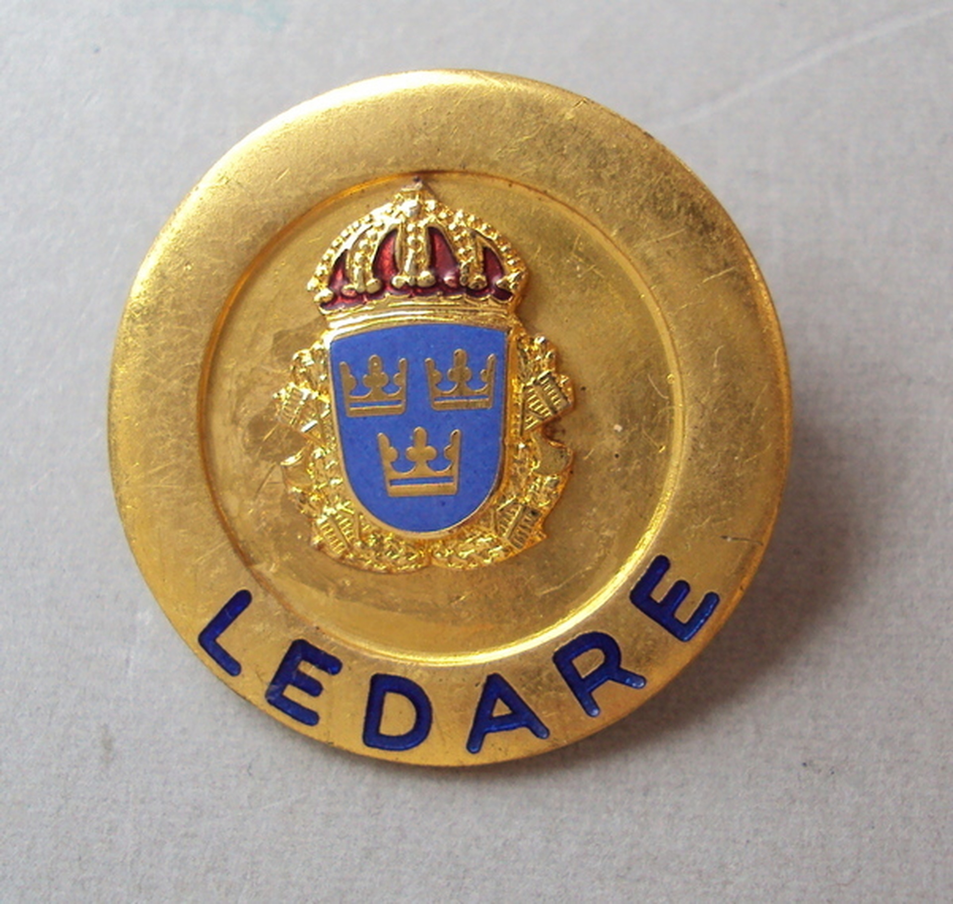 Swedish Police "LEDARE" (leader) Badge