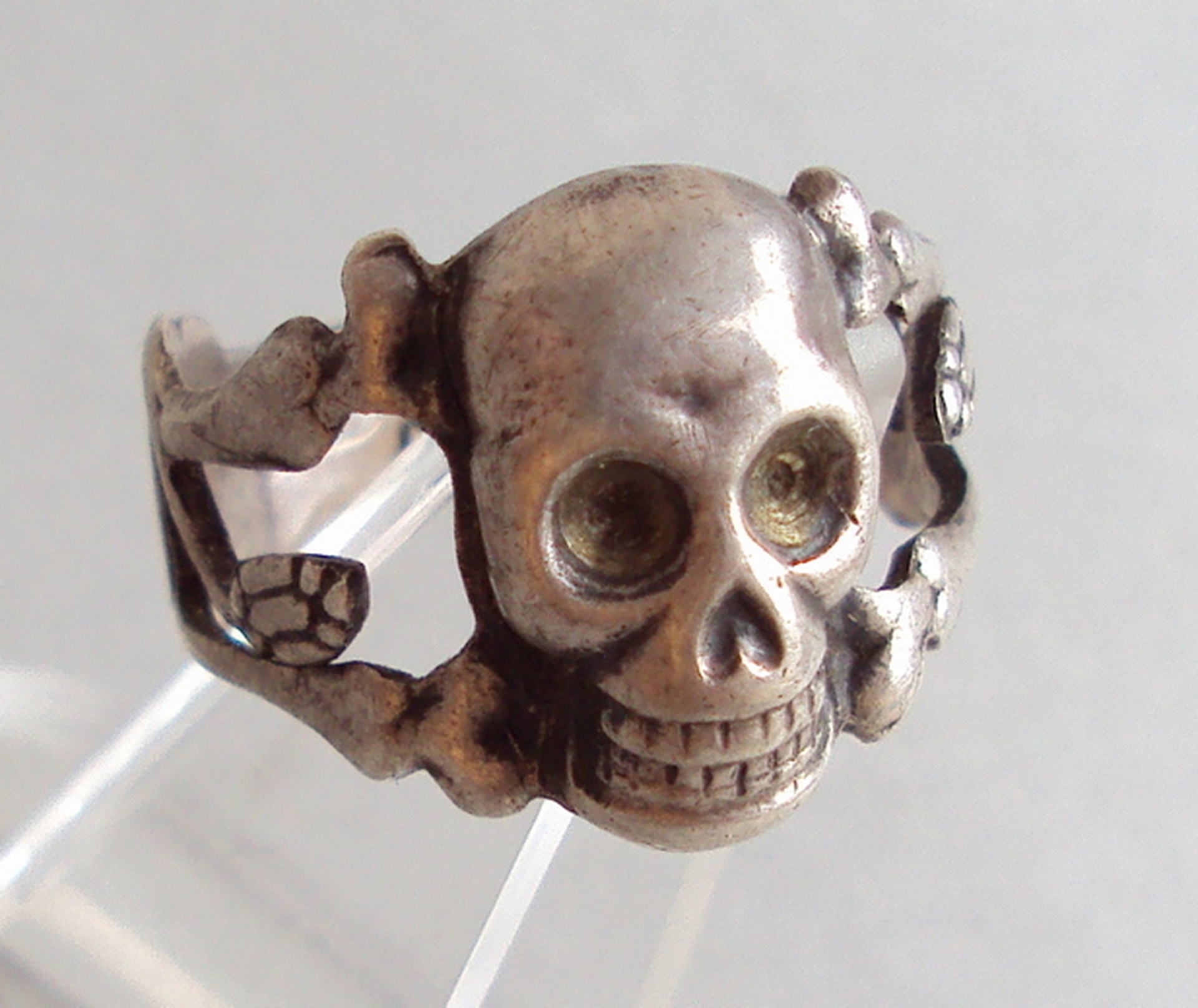 Imperial Russian Skull Silver Ring