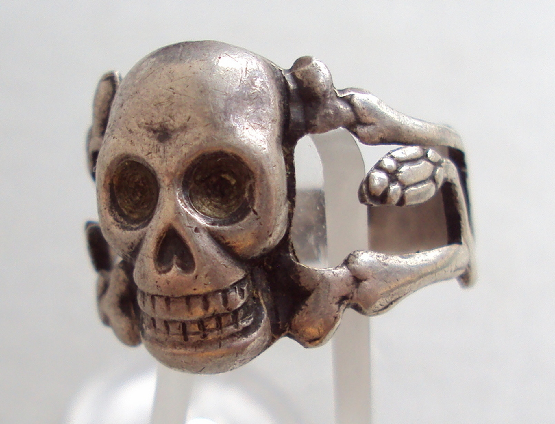 Imperial Russian Skull Silver Ring