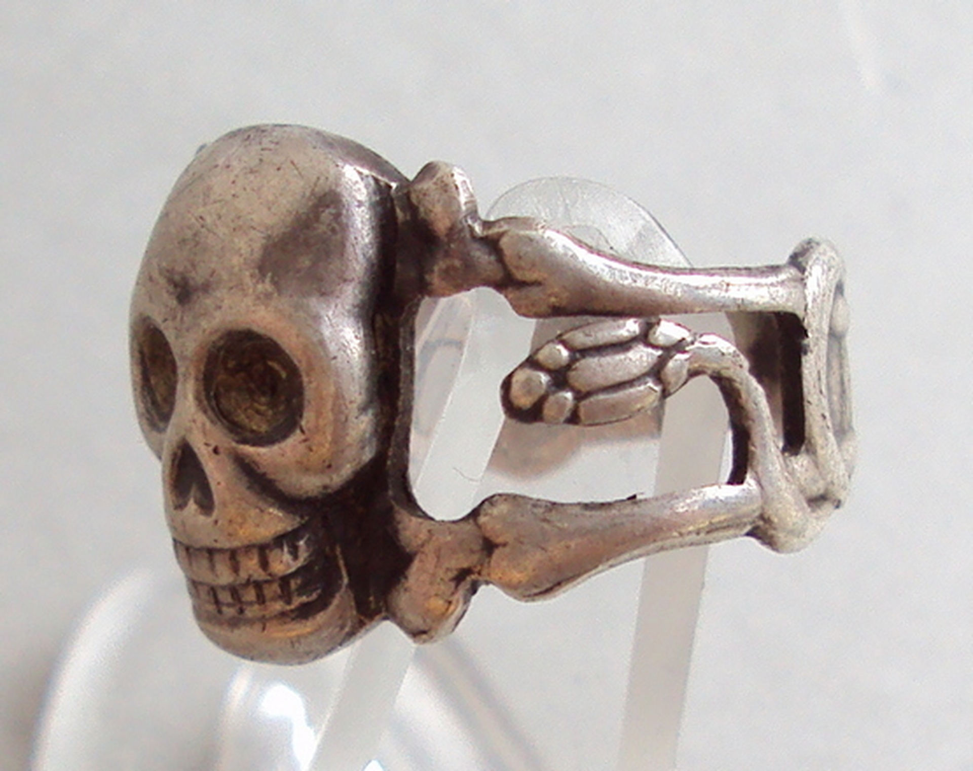 Imperial Russian Skull Silver Ring