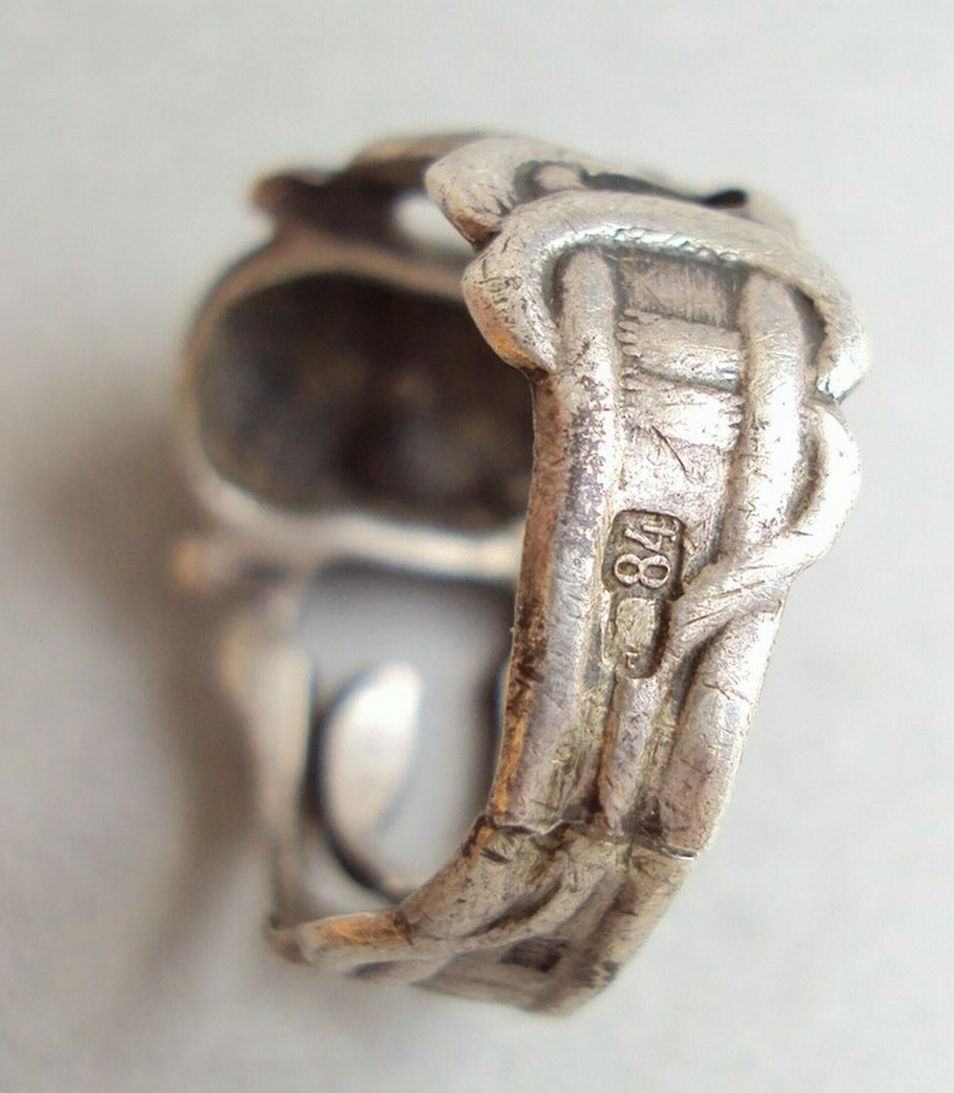 Imperial Russian Skull Silver Ring